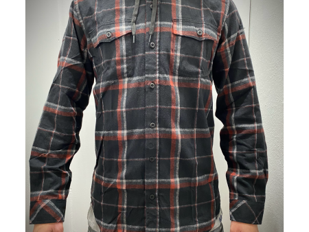 Black Burgundy Gray Hooded Flannel Hot on Sale