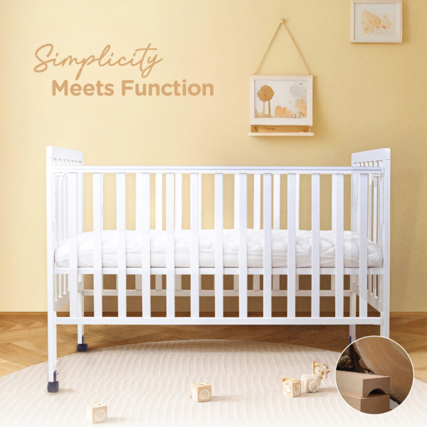 Babylove Solid Wood Cot ( 120x60cm ) Online