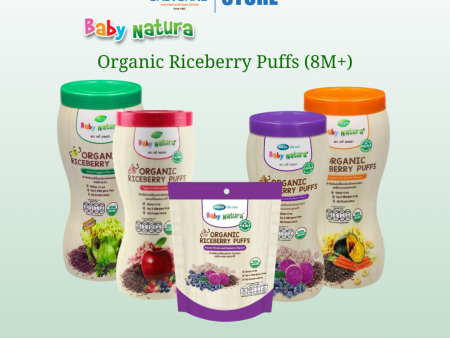 Baby Natura Organic Riceberry Puffs 40g For Sale