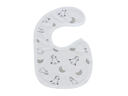 Baa Baa Sheepz Small Moon & Sheep White Bib Sale