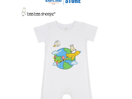 Baa Baa Sheepz SPECIAL EDITION - Romper Short Sleeve Globe White For Discount