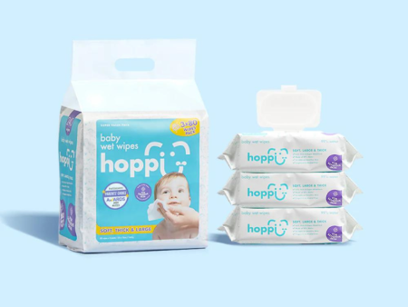 Hoppi Baby Wet Wipes (80s  x 3) Online Sale