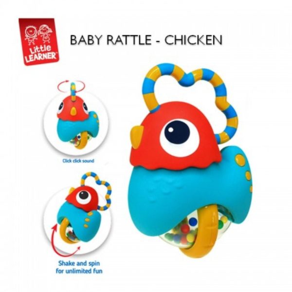 Hap-P-Kid Little Learner Baby Shake Rattle - Chicken (6m+) Online Hot Sale