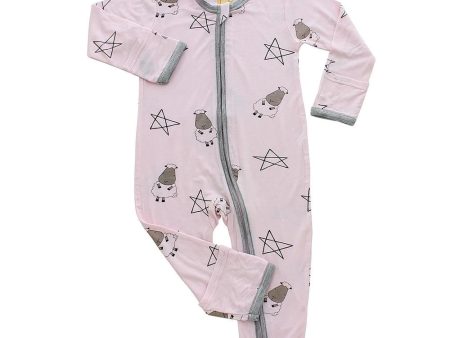 Baa Baa Sheepz Romper Zip Big Star & Sheepz Pink Supply