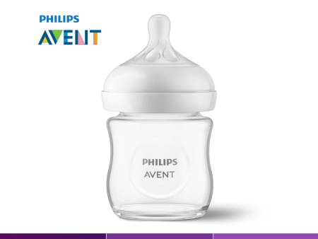 Philips Avent Natural Response Glass Baby Bottle 0m+ 120ml Fashion