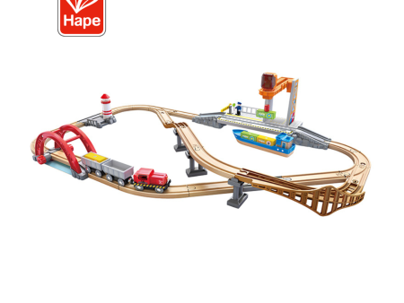 Hape 3790 Sea & Rail Cargo Transport Set (3y+) Online Sale