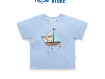 Purebaby Organic Kids Voyager Relaxed Tee - Surf Print on Sale