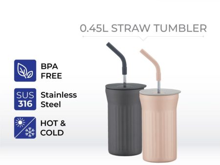 Peacock 450ml Stainless Steel Straw Tumbler Discount