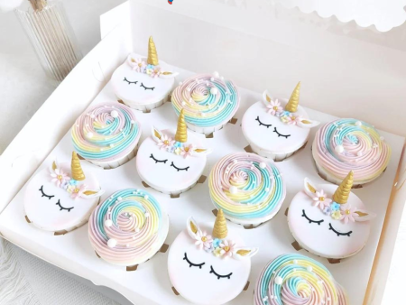 [PRE-ORDER] Yippii Cupcake - Pastel Unicorn 12 Pcs (Fondant) Discount