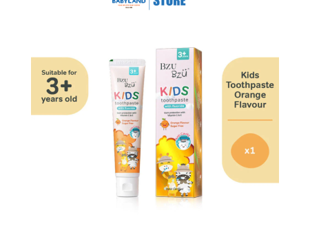 BZU BZU Kids Toothpaste Orange Flavour (50g) on Sale