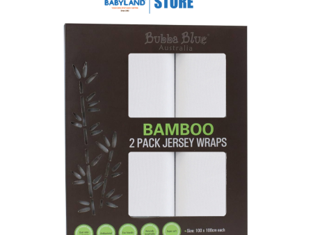 Bubba Blue Bamboo 2 Pack Jersey Wraps (100x100cm) Fashion