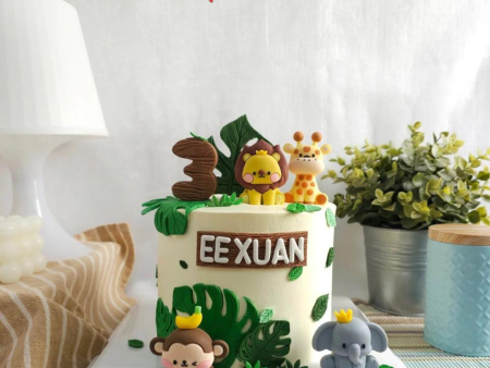 [PRE-ORDER] Yippii Animal s Party Cake 6 Inch D 5.5 Inch H (With Toys) Online