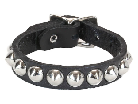 Single Row Cone Studded Adjustable Wristband Online