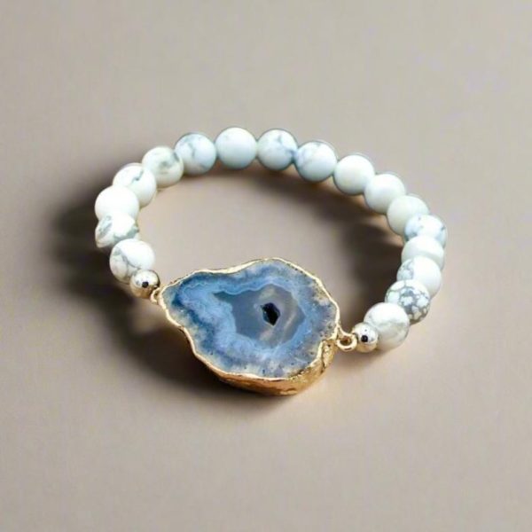 Soothing Snowy White Howlite Bracelet – Calming Energy with Healing Stones Online