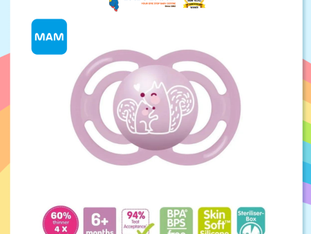 Mam Perfect Colours of Nature Pacifier (6M+) - Pink Fashion