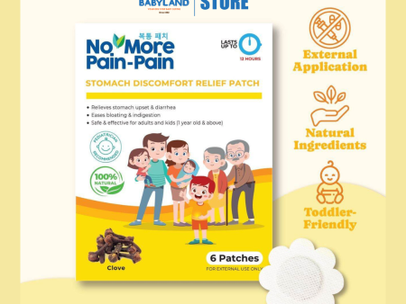 No More Pain-Pain Stomach Relief Patch 6 s (for Baby and Adults) For Sale