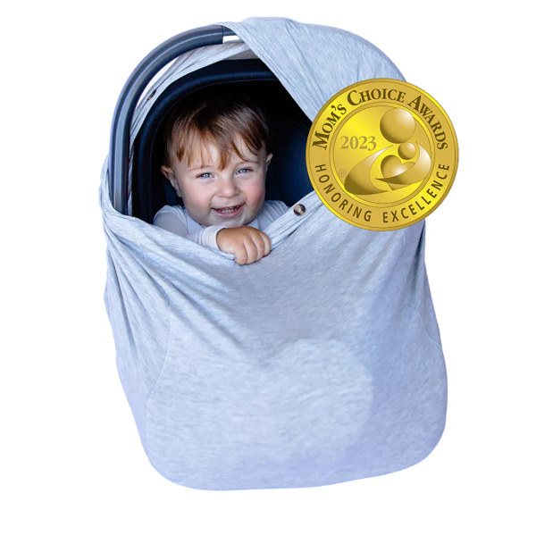 Snuggle Shield® LUXE Protection™ Bamboo Multi-Use Antimicrobial Infant Cover Grey Hot on Sale