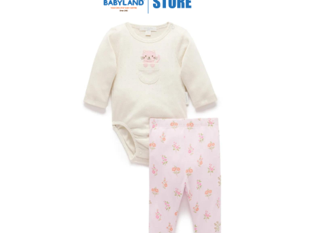 Purebaby Organic 2 Piece Long Set Aster Print Supply