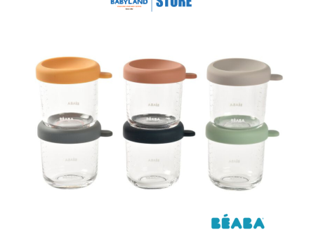 Beaba Glass Portion Jars 5oz (6x250ml) For Sale