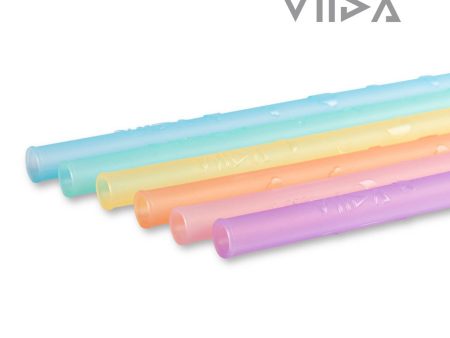 Viida Joy Silicone Straws Set of 6 For Sale