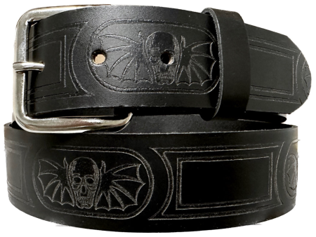 Bat Skull Leather Belt Online now