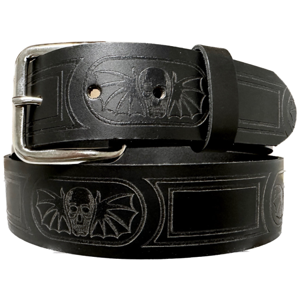 Bat Skull Leather Belt Online now