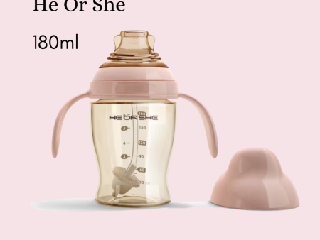 He Or She Dental-Care Sippy Cup 6oz 180ml - Pink Hot on Sale