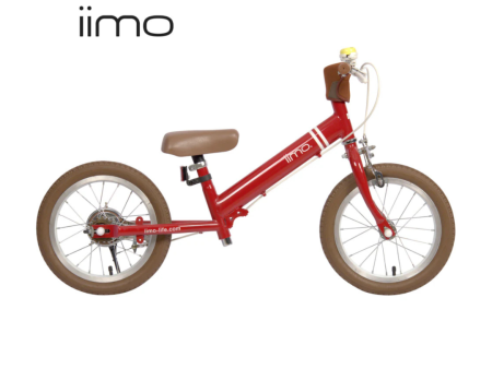 Iimo 2-in-1 Balance Bike 14  (Balance Bike to Pedal Bike) (Red) Hot on Sale