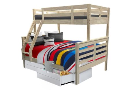 [PRE-ORDER] Snoozeland Huckleberry Super Single over Queen Bunk Bed with Underbed 3 Drawers For Discount