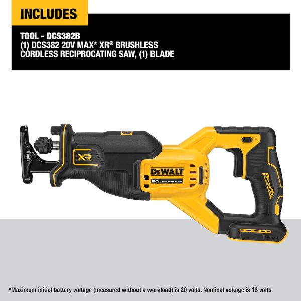 DEWALT 20V MAX XR Cordless Brushless Reciprocating Saw (Tool Only) Cheap