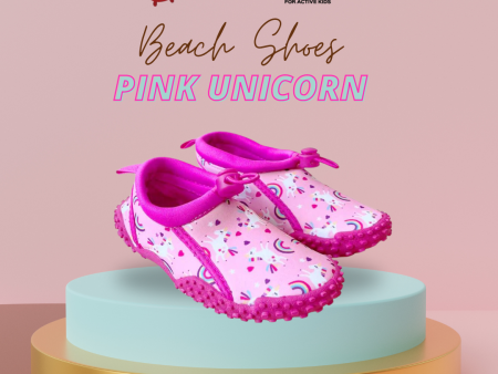 Cheekaaboo Toddler s Aqua Beach Shoes - Pink Unicorn Online now