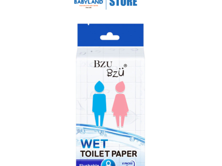 BZU BZU Wet Toilet Paper (6 Packs x 8 Wipes) Online now