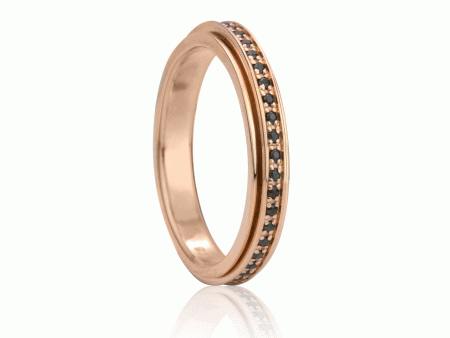 Eclipse 14K Rose Gold Spinner Ring Fashion