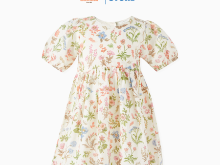 Purebaby Organic Dune Flowers Linen Blend Dress on Sale