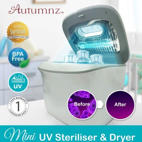 Autumnz Mini UV Steriliser & Dryer (Pink Grey) Online Hot Sale