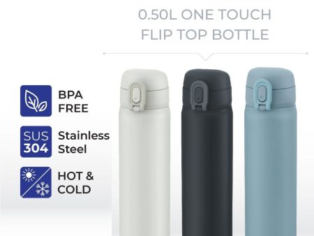 Peacock 500ml Stainless Steel One Touch Bottle For Cheap