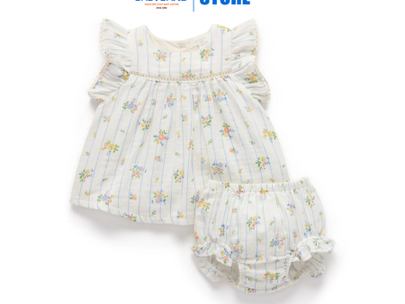 Purebaby Organic Nautical Floral Bloomer Set Fashion