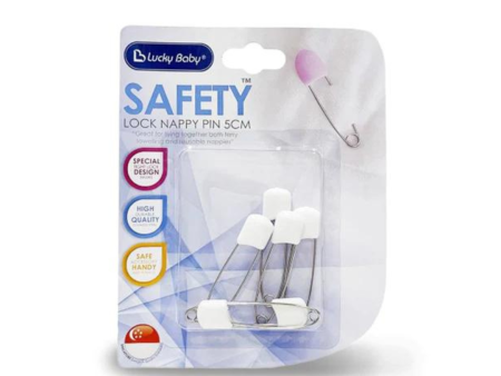 Lucky Baby Safety™ Lock Nappy Pins (5cm) on Sale