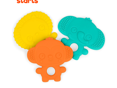 Bright Starts Gummy Buddies Textured Teethers (3m+) Online Sale