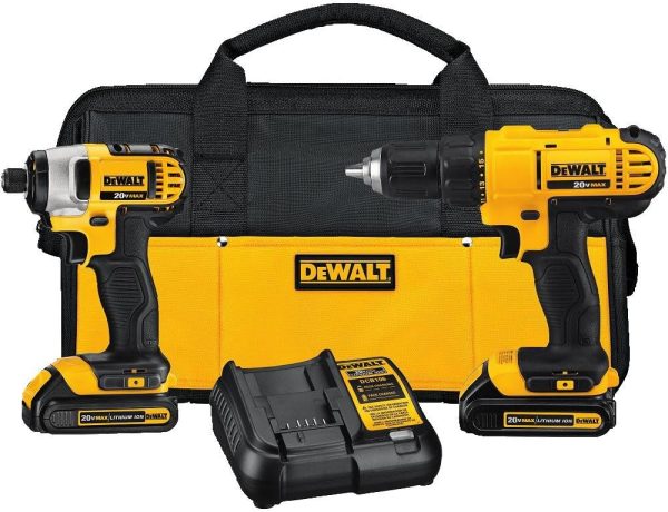 DEWALT 20V MAX* Cordless Drill Combo Kit, 2-Tool (1.3 Ah) Supply