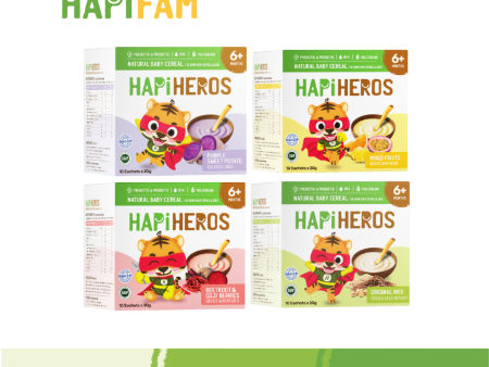 Hapi Heros Natural Baby Cereal 200g (6m+) on Sale