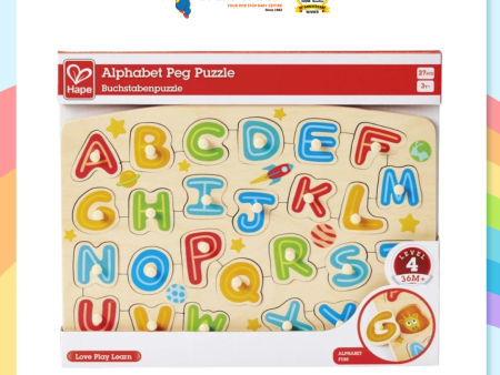 Hape Alphabet Peg Puzzle (3y+) For Discount