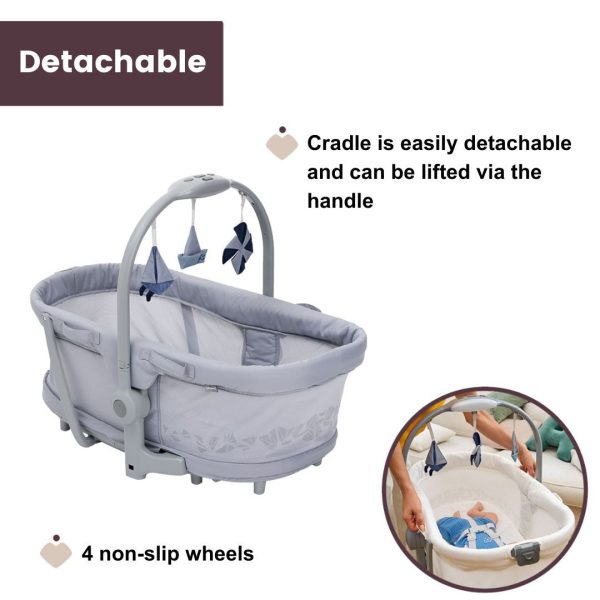 [NEW ARRIVAL] Chicco Baby Hug 5in1 Pro Crib - Earl Grey on Sale