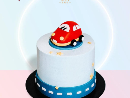 [PRE-ORDER] Yippii Roadway Car Cake 4 Inch (Fondant) For Discount