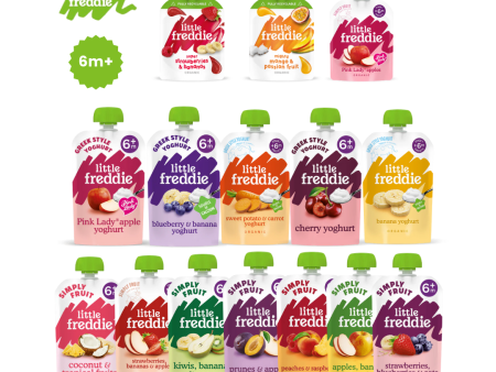 Little Freddie Organic Fruits Pouches (6m+) (90g-100g) - Puree Sale