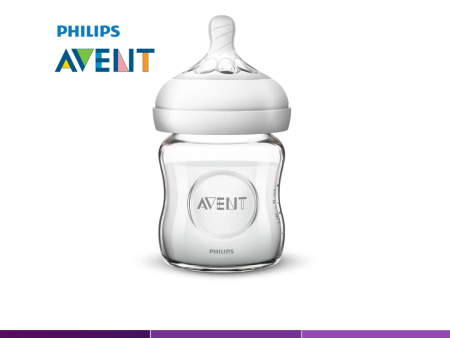 Philips Avent Natural Pure Glass Baby Bottle 0m+ (4oz 120ml) Fashion