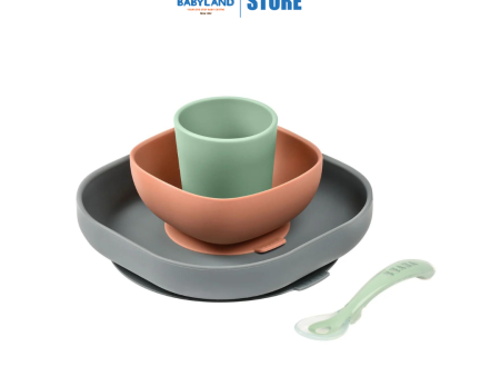 Beaba Silicone Suction Meal Set - Mineral 4m+ Sale