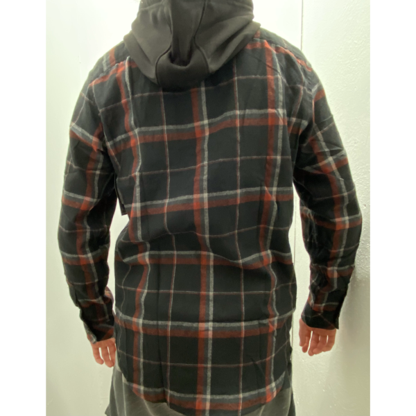 Black Burgundy Gray Hooded Flannel Hot on Sale