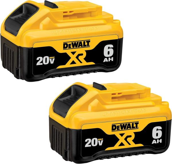 DEWALT 20V MAX* Battery, Premium 6.0Ah Double Pack For Sale