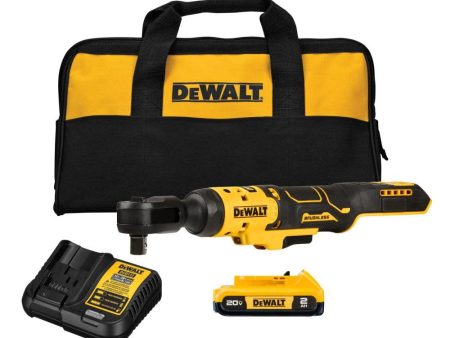 DEWALT 20V MAX Lithium-Ion Cordless 1 2 in. Ratchet Kit with 2.0Ah Battery and Charger Online Sale